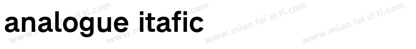 analogue itafic字体转换